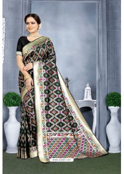 Black Designer Banarasi Silk Saree