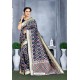 Navy Blue Designer Banarasi Silk Saree