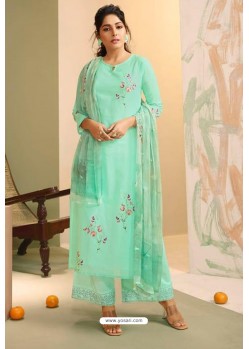 Sea Green Designer Palazzo Salwar Suit