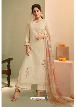 Light Beige Designer Palazzo Salwar Suit