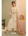 Light Beige Designer Palazzo Salwar Suit