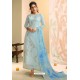 Sky Blue Designer Palazzo Salwar Suit