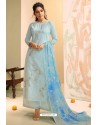 Sky Blue Designer Palazzo Salwar Suit