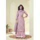 Light Pink Latest Pure Zam Cotton Palazzo Suit