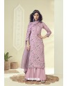 Light Pink Latest Pure Zam Cotton Palazzo Suit