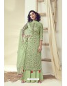 Green Latest Pure Zam Cotton Palazzo Suit