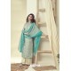 Cream And Mint Latest Pure Zam Cotton Palazzo Suit