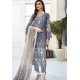 Grey Heavy Embroidered Designer Straight Suit