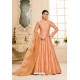 Orange Heavy Designer Party Wear Aanarkali Suit