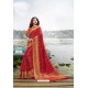 Red Festive Wear Designer Jacquard Silk Saree