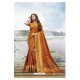 Orange Festive Wear Designer Jacquard Silk Saree