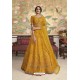 Yellow Barfi Silk And Net Designer Lehenga Choli