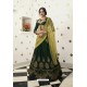 Dark Green Barfi Silk Designer Lehenga Choli