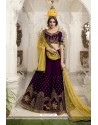 Purple Velvet Heavy Designer Lehenga Choli