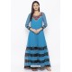 Blue Designer Georgette Party Wear Kurti