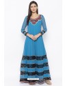 Blue Designer Georgette Party Wear Kurti