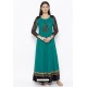 Teal Designer Georgette Party Wear Kurti