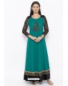 Teal Designer Georgette Party Wear Kurti