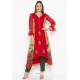 Red Designer Georgette Party Wear Kurti