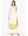 Off White Designer Georgette Party Wear Kurti