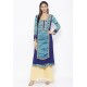 Latest Blue Designer Georgette Party Wear Kurti