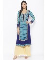 Latest Blue Designer Georgette Party Wear Kurti