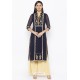 Perfect Navy Designer Georgette Party Wear Kurti