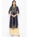 Perfect Navy Designer Georgette Party Wear Kurti