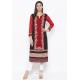 Lovable Red Designer Georgette Party Wear Kurti