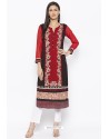 Lovable Red Designer Georgette Party Wear Kurti