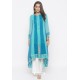 Sky Blue Designer Georgette Party Wear Kurti