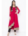 Crimson Designer Georgette Party Wear Kurti