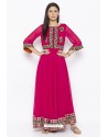 Rani Pink Designer Georgette Party Wear Kurti