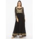 Black Designer Embroidered Net Party Wear Kurti