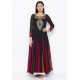 Superb Black Designer Georgette Party Wear Kurti