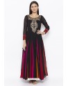 Superb Black Designer Georgette Party Wear Kurti