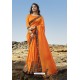 Orange Party Wear Soft Art Silk Saree