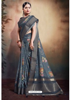 Pigeon Span Cotton Digital Printed Party Wear Saree