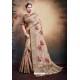 Beige Span Cotton Digital Printed Party Wear Saree