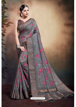 Buy Wine Span Cotton Digital Printed Party Wear Saree Party Wear Sarees