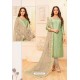 Sea Green And Taupe Modal Silk Designer Churidar Suit