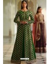 Dark Green Designer Heavy Silk Lehenga Style Suit