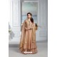 Copper Gold Heavy Tissue Chanderi Designer Anarkali Palazzo Suit