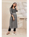 Dark Grey Designer Party Wear Readymade Kurti