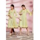 Light Yellow Designer Party Wear Readymade Kurti