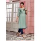 Grayish Green Designer Party Wear Readymade Kurti