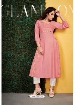 Pink Designer Party Wear Readymade Kurti