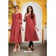 Red Designer Party Wear Readymade Kurti