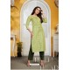 Green Rayon Party Wear Readymade Kurti