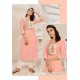 Baby Pink Cotton Party Wear Readymade Kurti